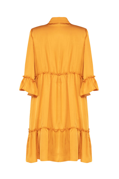 Cyrus3/4 Sleeve Mini Dress With Frill Detail